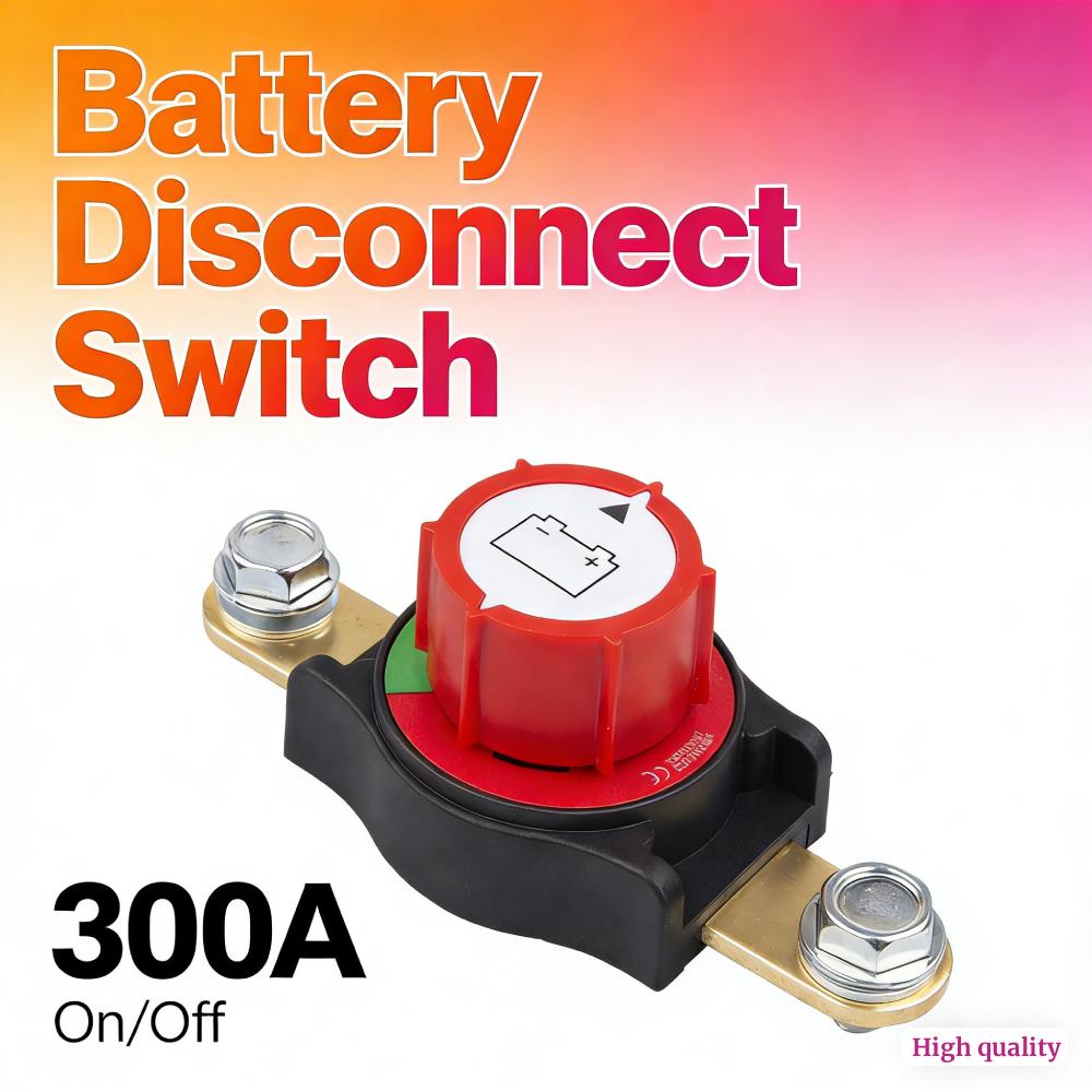 On/Off 300A Battery Disconnect Switch Top Post Battery Switch Marine Battery Switch for Car Truck Boat RV