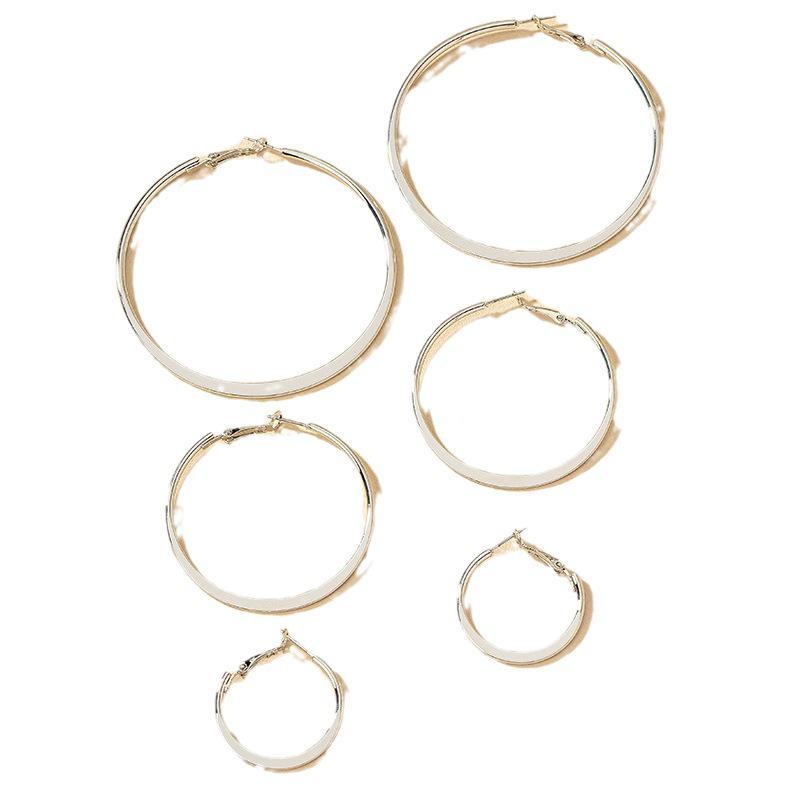 European & American Geometric Circle Earrings: Retro, Exaggerated Fashion for Women