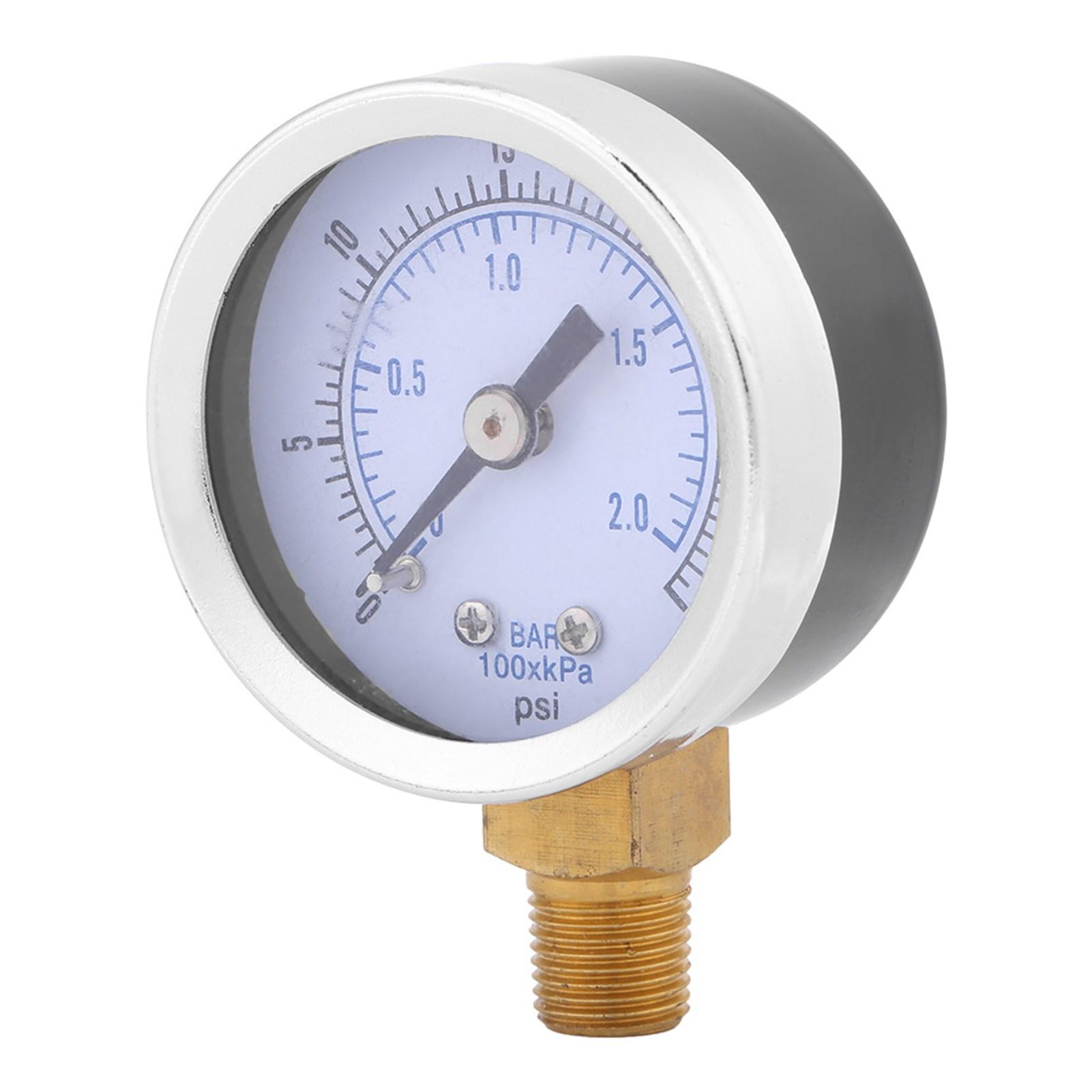 

0 30psi 0 2bar Mini Dial Water Oil Compressor Meter Hydraulic Pressure Gauge