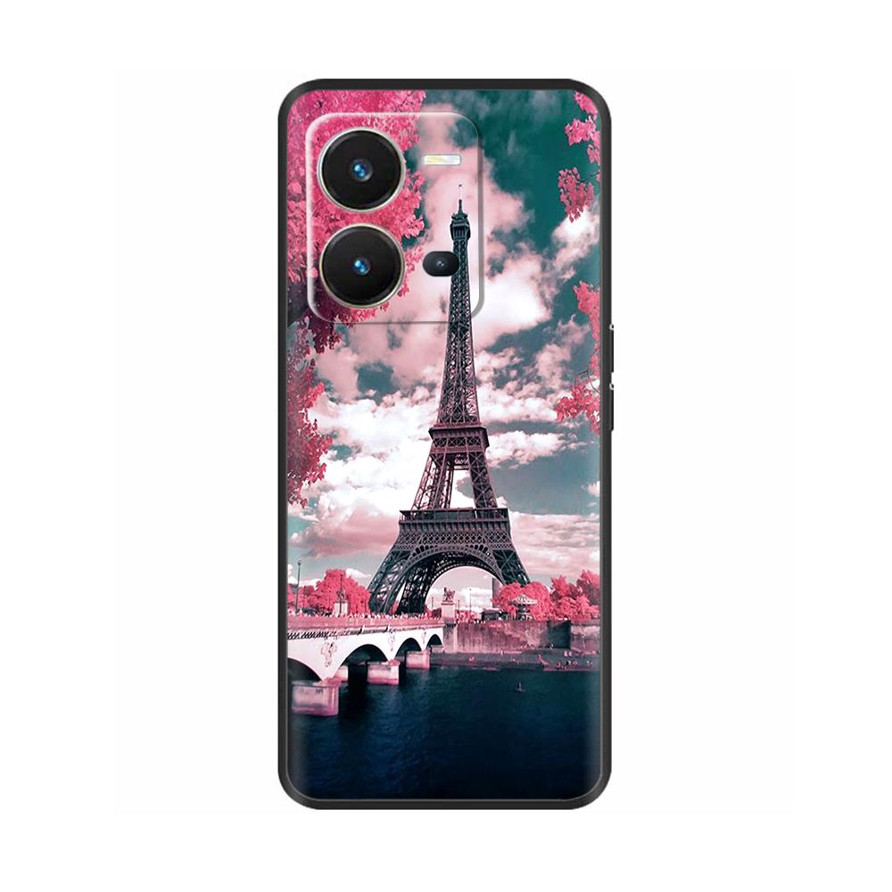 Cute Silicon Phone Case For Vivo X80 Lite 5G Case 2022 Black Silicone Soft TPU Back Cover for vivo X80 Lite X80Lite Bumper Capas