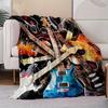 Guitar Blanket Soft Warm Throw Blanket Nap Blanket For Couch Sofa Office Bed Camping Travel Multipurpose Gift Blanket For All Season