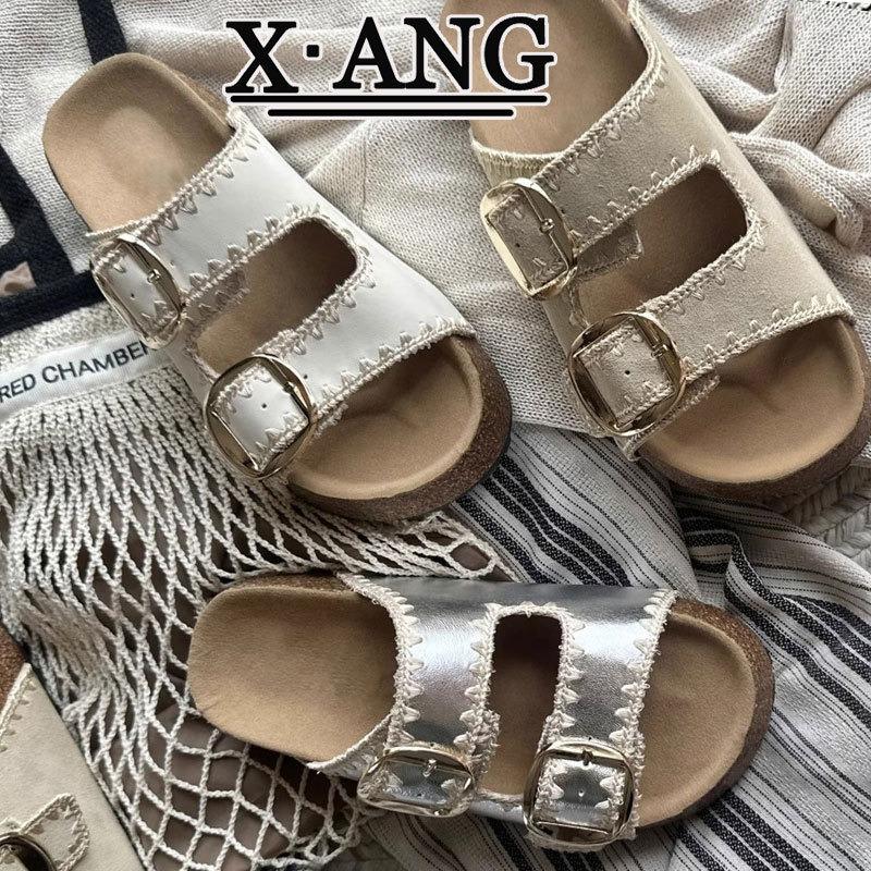 Leather Thick-soled Summer Slippers, Women Wear New Models with Skirts When They Go Out, Beach Cool Slippers