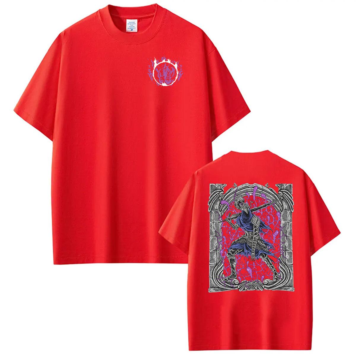 Hot Game Dark Souls Artorias of The Abyss Graphic T Shirts Mens Vintage Fashion Oversized Tshirt 100 Cotton Tshirt Streetwear S