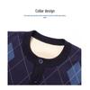 2021 New Lamb Wool Plus Velvet Cardigan: Warm Print Top for Middle-Aged and Elderly