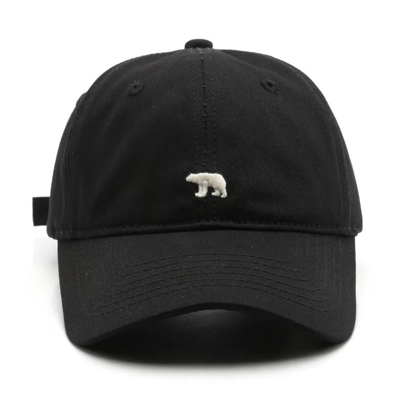 Women's Baseball Caps Embroidered Polar Bear Cotton Hat Adjustable Casual Visor Hats Solid Hats for Men Versatile Hat