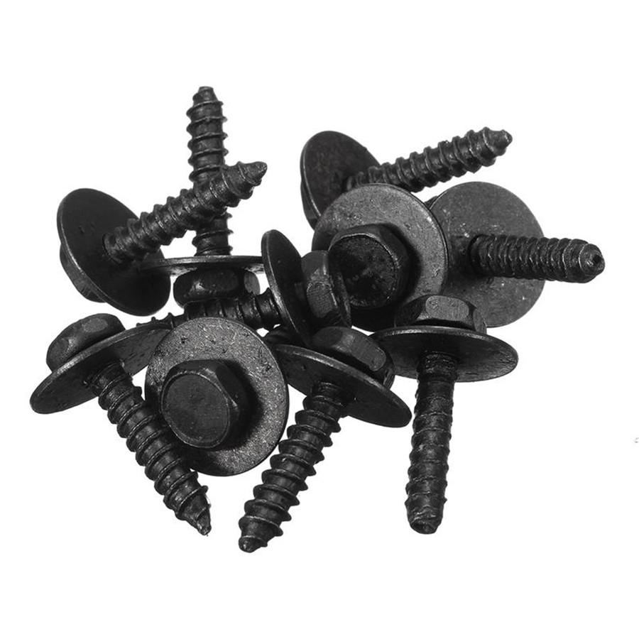 50x Car SUV Repair Screws Body Fender Bumper Clips 8mm Hex Washer Head Universal