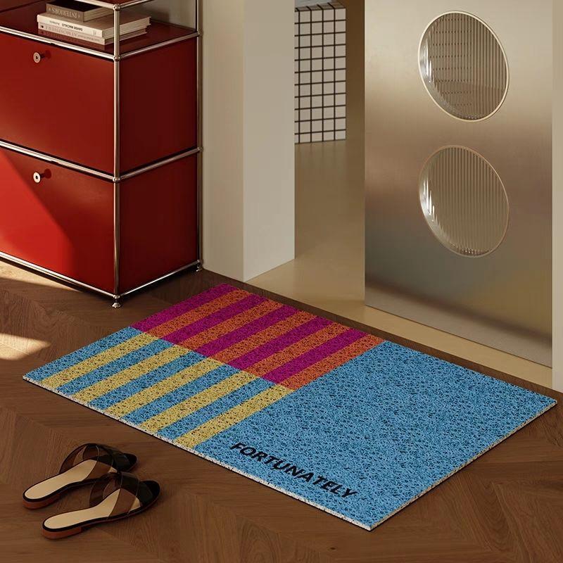 Hippie Club entree zijden ring vloermat deurmat entree deur schuren vuil antislip nieuwe Memphis stijl geavanceerd gevoel 80X100cm 31.5X39.3in