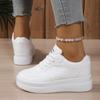 Large Size Small White Shoes Female 2025 Spring and Autumn New Thick Bottom Ladies Casual Sneakers