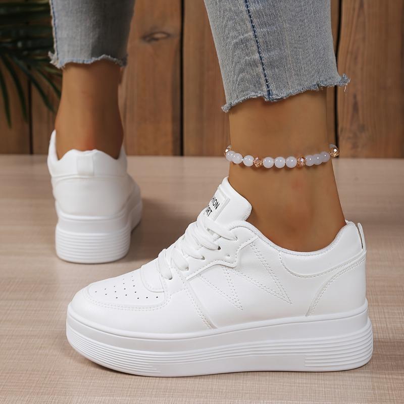 Large Size Small White Shoes Female 2025 Spring and Autumn New Thick Bottom Ladies Casual Sneakers