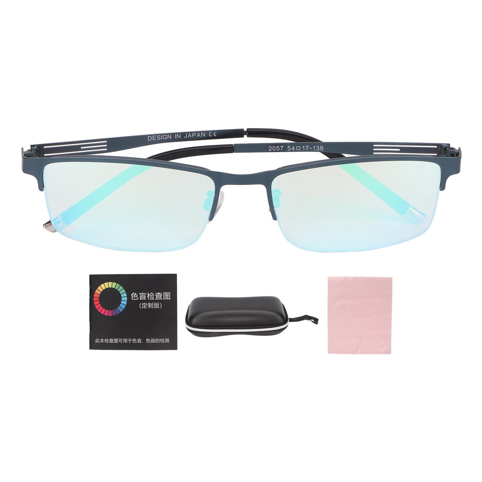 

Red Green Color Blindness Glasses Men Women Dark Blue Frame Indoor Outdoor Color Blind Weakness
