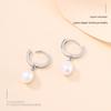 S925 Sterling Silver Pearl Stud Earrings - High-End French Dangle Earrings for Women, Perfect Christmas Gift for Girlfriends