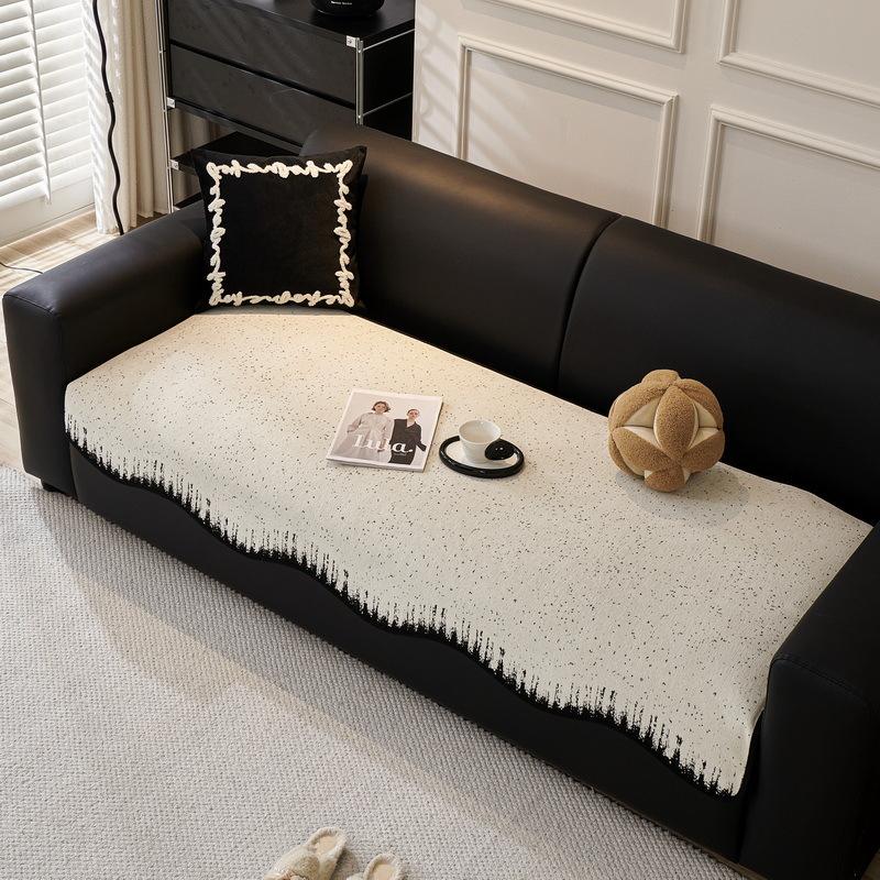 

Inline Sofa Cushion For Leather Sofa New Non-Slip Seat Cushion One-Piece Four-Season High-End Cover Cloth Towel 90*70cm