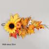 Artificial Sunflower Fall Wreath Front Door Wall Hanging Decoration Maple Leaves Pumpkins Pinecone Thanksgiving Wreath