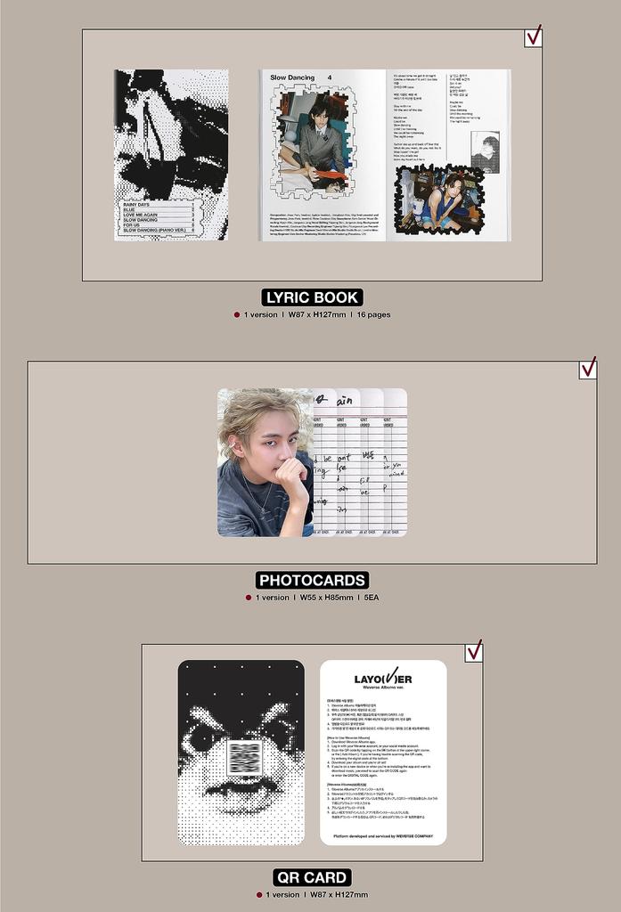 V Albums - 'Layover' (Weverse Ver.) (Korean Edition)