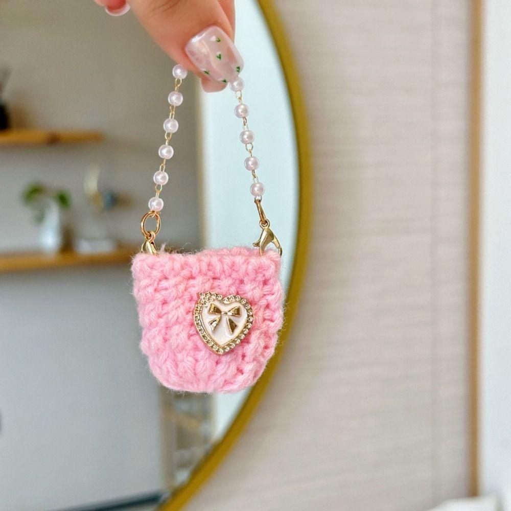 Miniature Doll Knitted Shoulder Bag Woven Mini Crossbody Doll Bag  BJD Doll