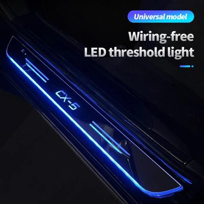 Acrylic USB Power Moving LED Welcome Pedal Car Scuff Plate Pedal Door Sill Pathway Light For Mazda CX5 CX-5 Auto Accessories