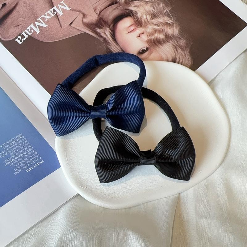 6Pcs/Set Solid Color Kids Headwear Elastic Hair Bands for Baby Cute Ribbon Bowknot Headband Infant Girls Hair Accessories