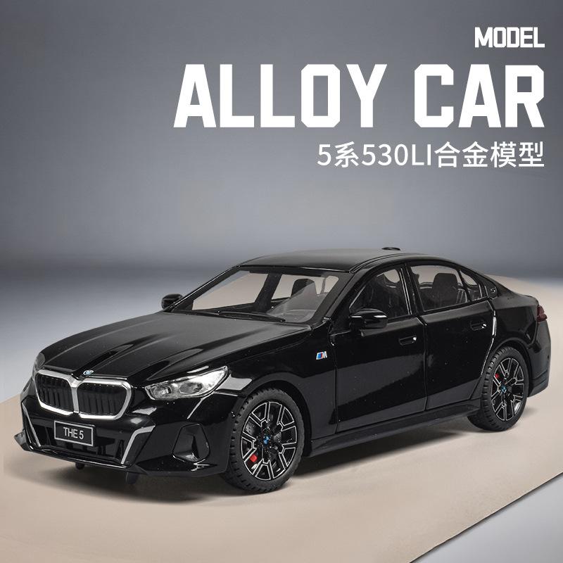 1:24 BMW 5 Series 530Li Cars Toys Miniature Models Alloy Diecast Doors Opened Vehicles with Pull Back Car Perfect Gifts for Kids