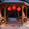 3Pcs Outdoor Hanging Christmas Light LED Illuminated Ornament Balls with 8 Lighting Modes And Timer Festive Sequin Ball for Porch Garden Decor
