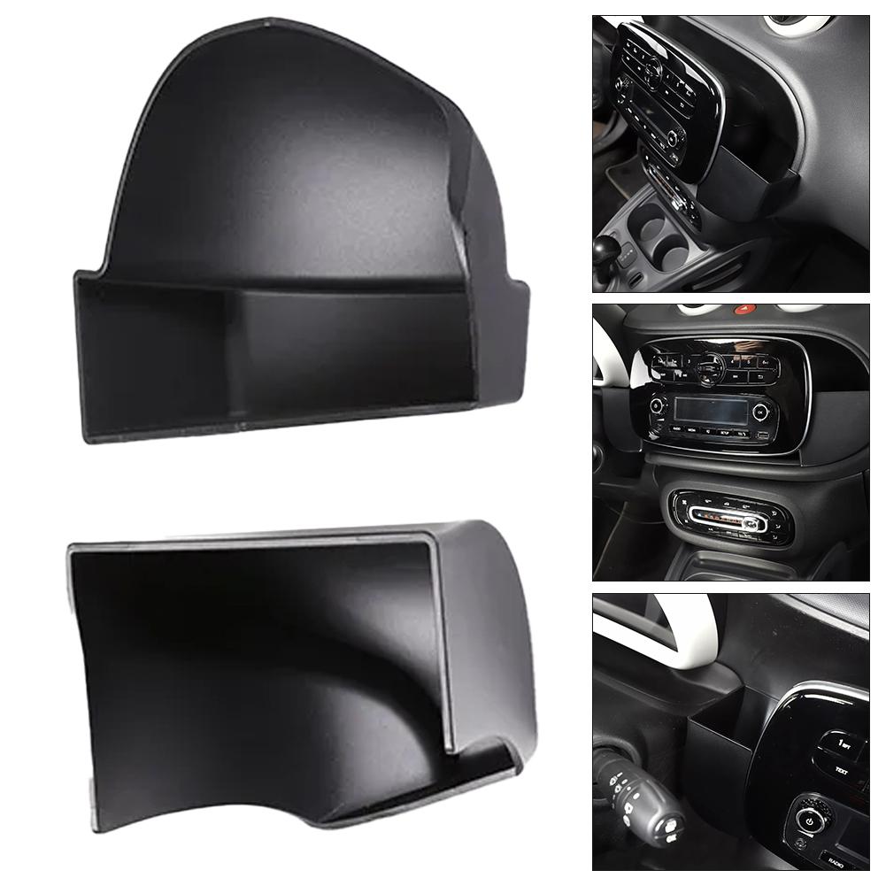 2pcs Car Dashboard Storage Box For Benz For Smart For Fortwo C453 2016‑2024 Center Dashboard Storage Box Stowing Tidying