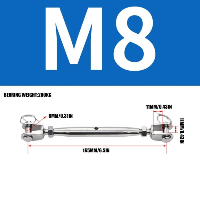 Heavy Duty Turnbuckles 304 Stainless Steel Closed Body Turnbuckles Long Last Performances for Professional Projects