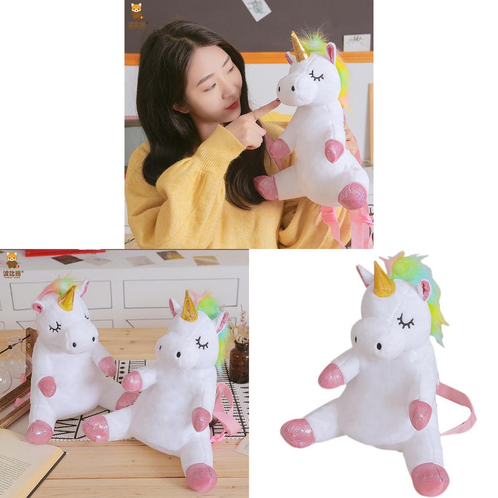 Unicorn Backpack For Kids With Plush Material And Weightreducing Design For Preschool And School Use