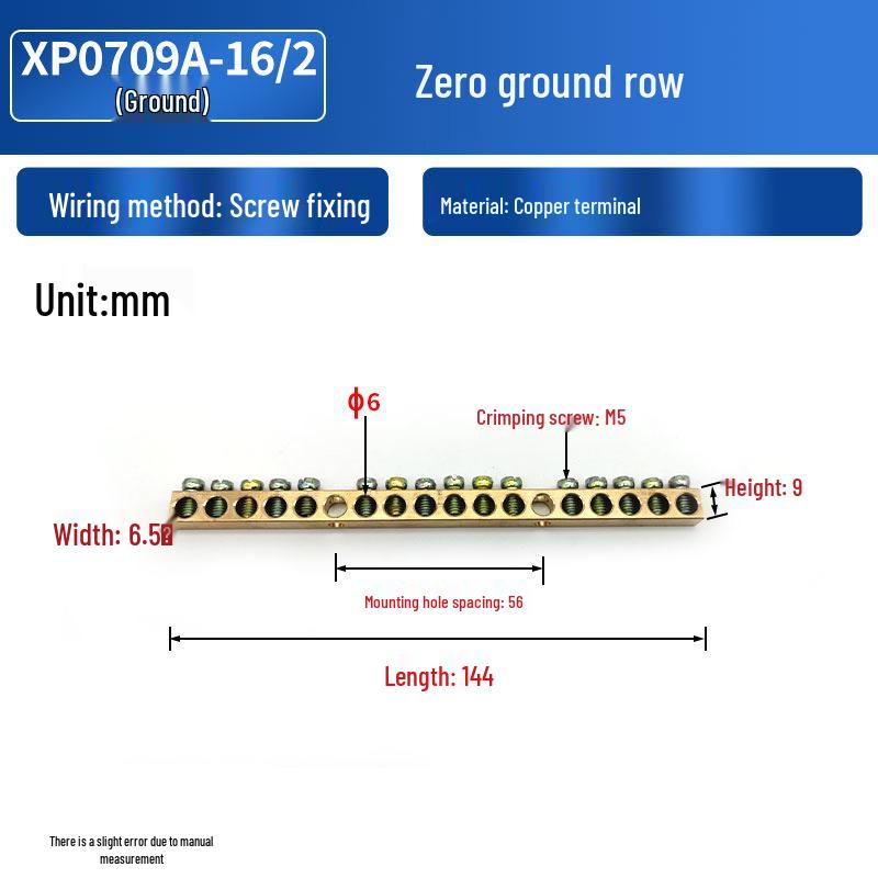 XP0709A White Transparent Cover Copper Terminal Blocks for Neutral and Grounding