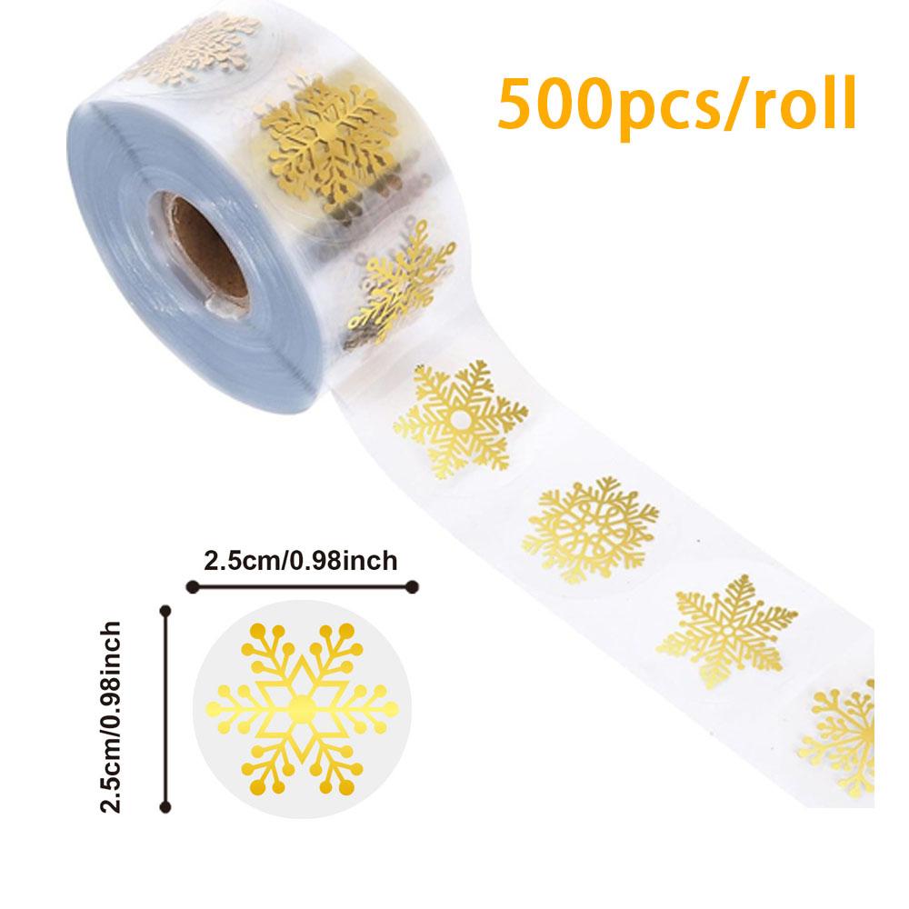 500pcs/roll 1inch Round Transparent Merry Christmas Stickers Self adhesive Holiday Stickers Christmas Decor Wedding Party Cards