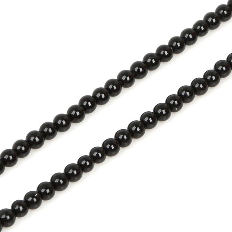 Black Onyx Agate Beads DIY Handmade Natural Stone For Jewelry Making Round Shape 3/4/6/8/10mm