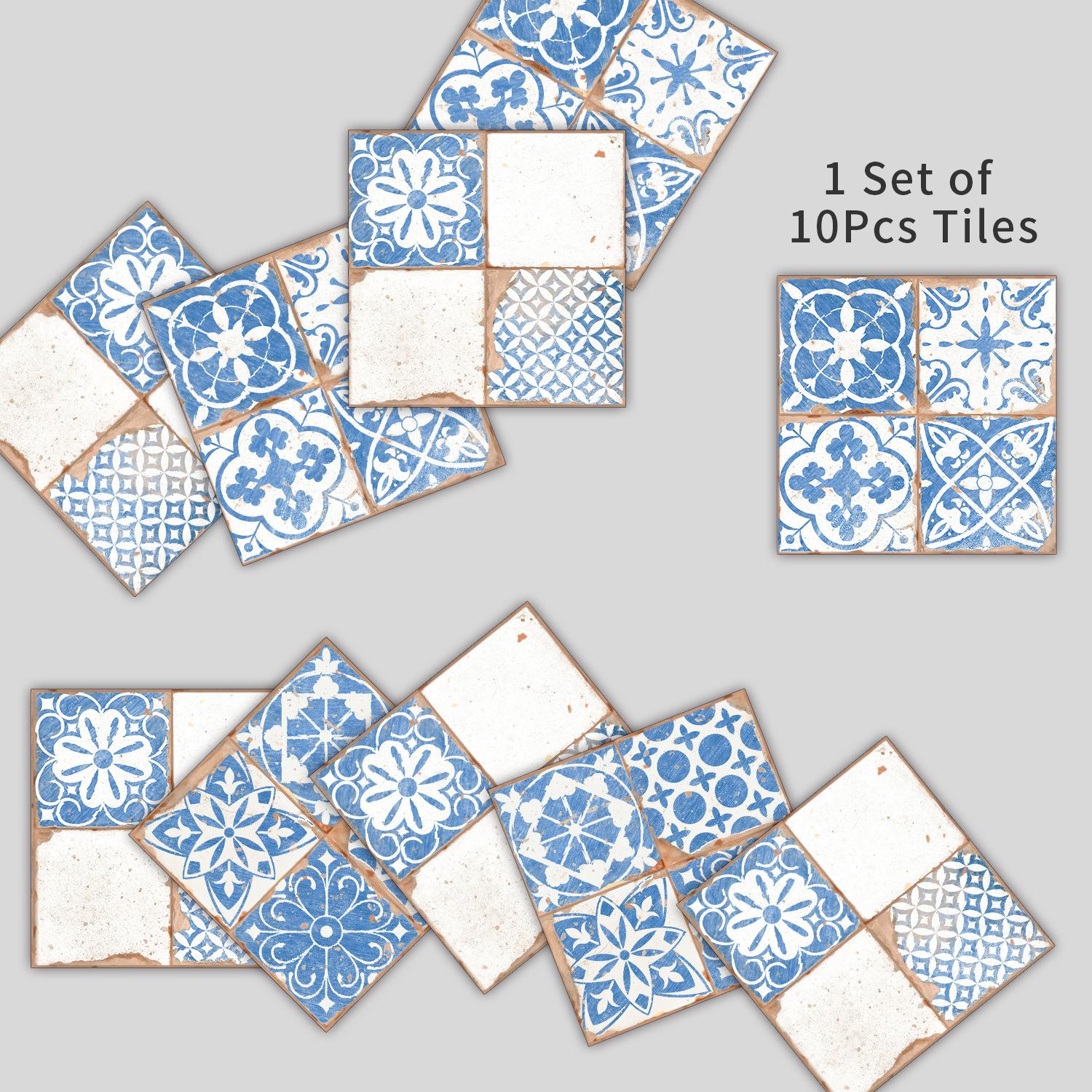 

10 шт., поверхность, яркая пленка, имитация плитки, наклейка, кухонный шкаф, ванная комната, домашний декор, самоклеящаяся кристаллическая твердая пленка, художественные наклейки на стены 10X10cmX10pcs