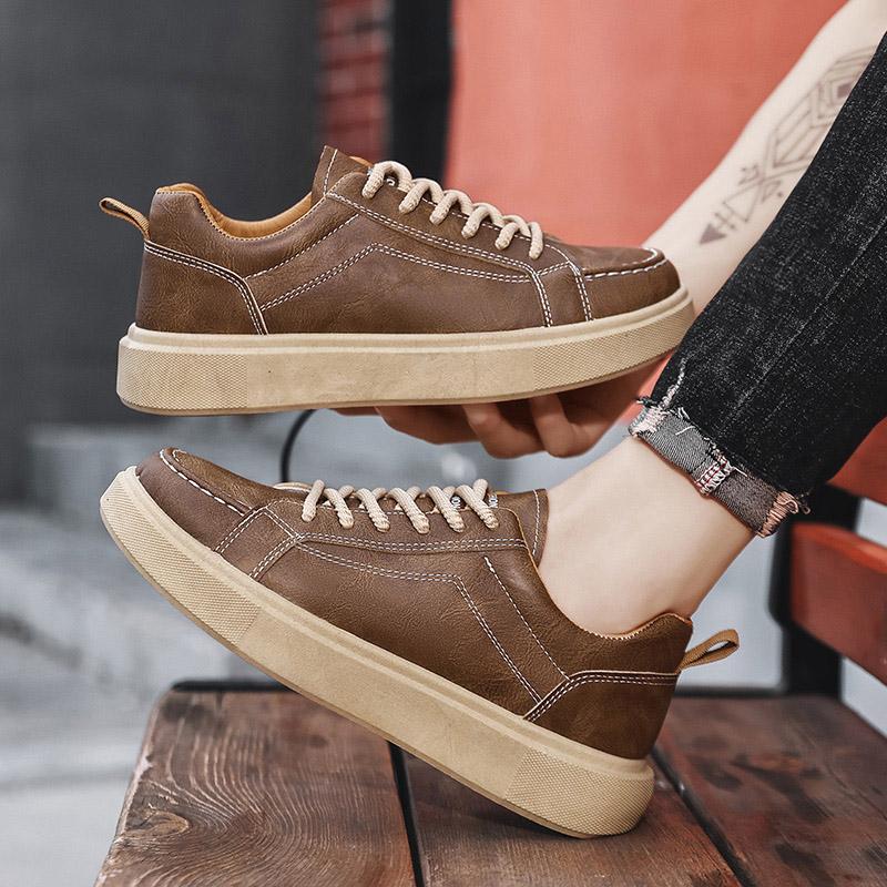 New men's casual sports shoes, large-sized thick-soled lightweight men's running shoes outdoor hiking punk men's loafers trainer