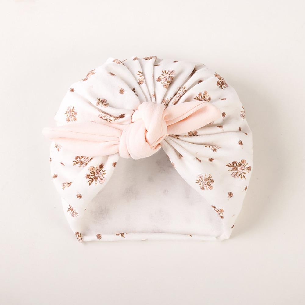 Cartoon Baby Fetal Cap 0-5 Months Newborn Turban Hat Windproof Boneless Muslin Hat  Toddler