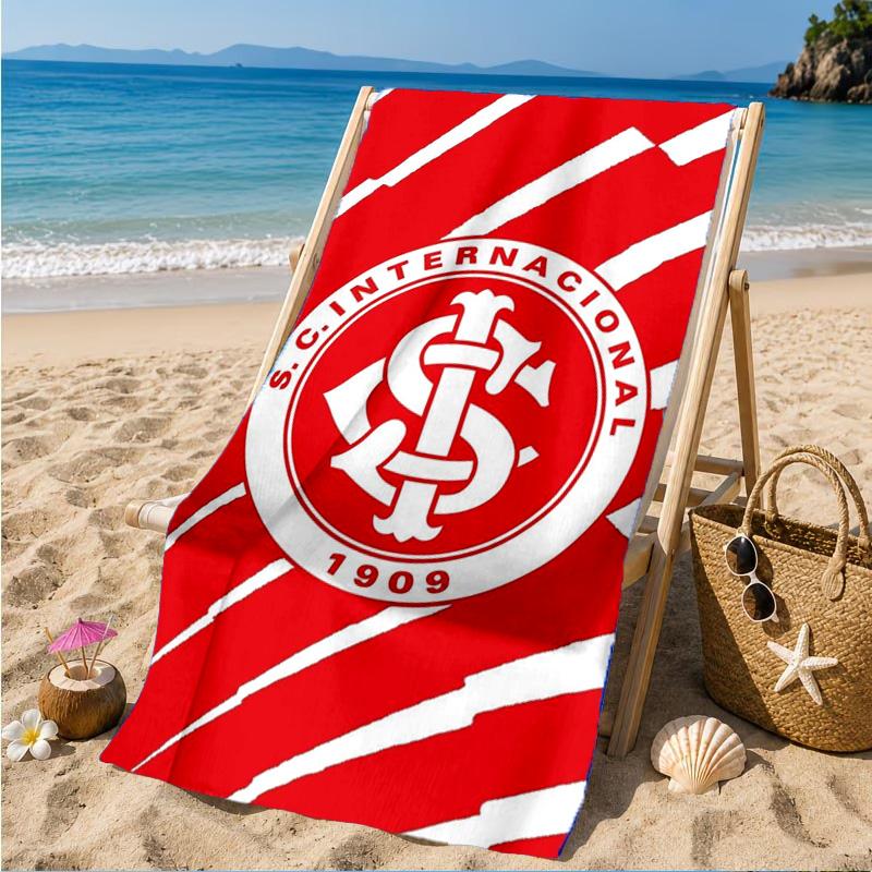 Inter Club Emblem Printed Microfiber Beach Towel, Soft And Absorbent, Quick-Dry, Ideal for Summer Travel, Beach Essential, Swimming Pool
