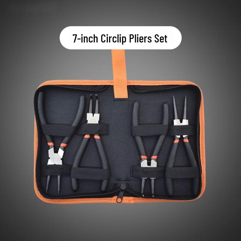 7-inch 4-Piece Circlip Pliers Set