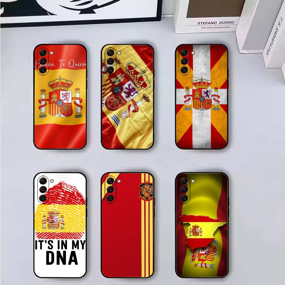 S-Spain Flag F-Football Fan Support Phone Case Silicone Soft For Samsung Galaxy A73,A72,A71,A70,A53,A52,A51