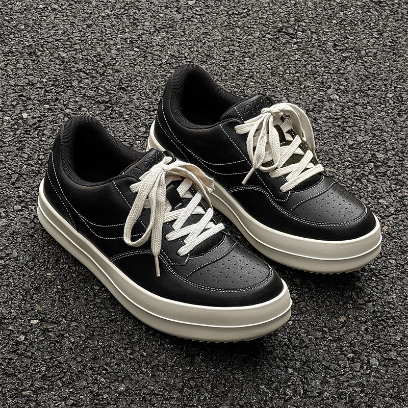 

Spring fashion trend niche new comfortable breathable trendy shoes men s platform sports casual board shoes 25217-X 46 чорний