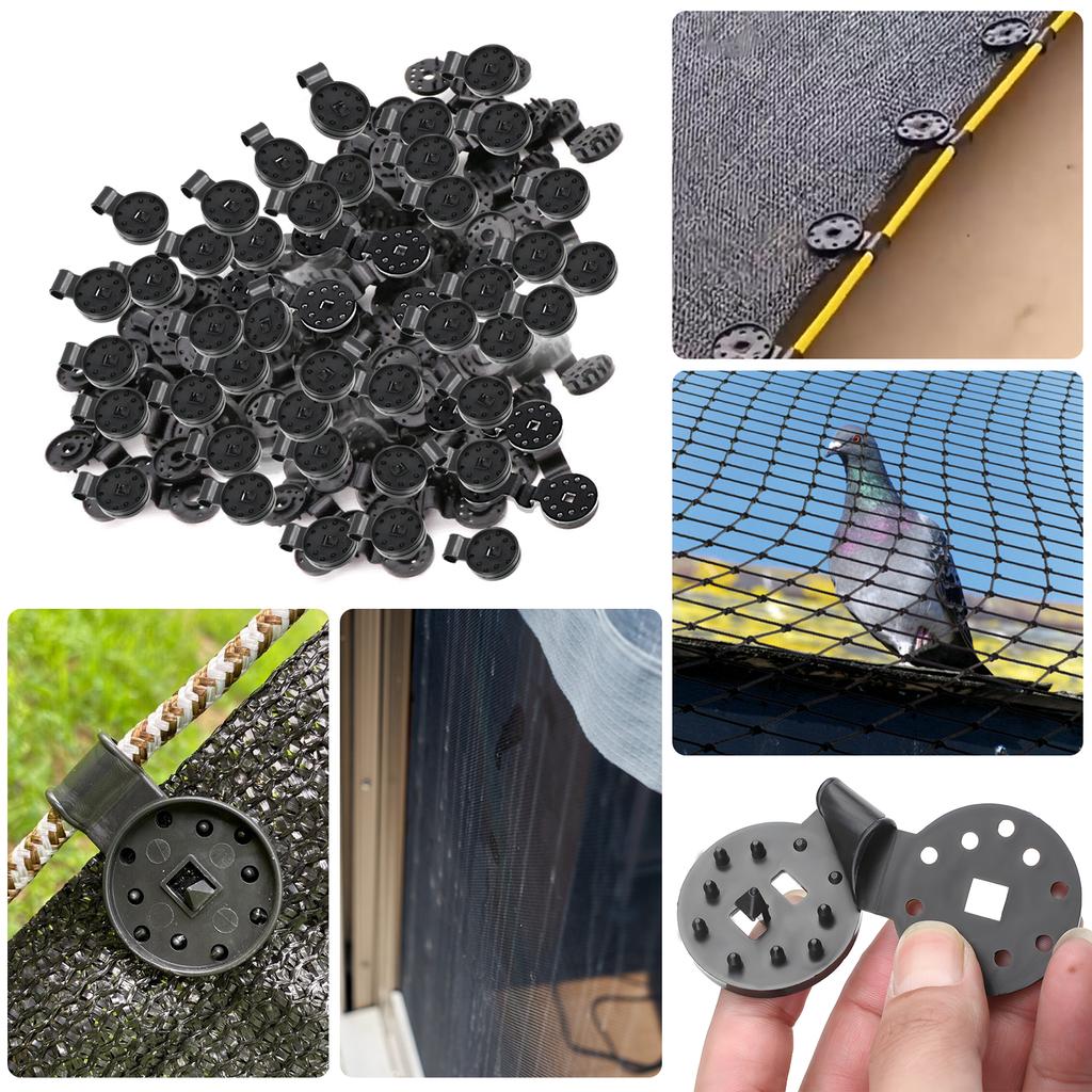 50Pcs Sunshade Net Fixing Clip Recyclable Sheeting Buckle Hook Garden Tools Fix Clamp for Home Installation Hooks