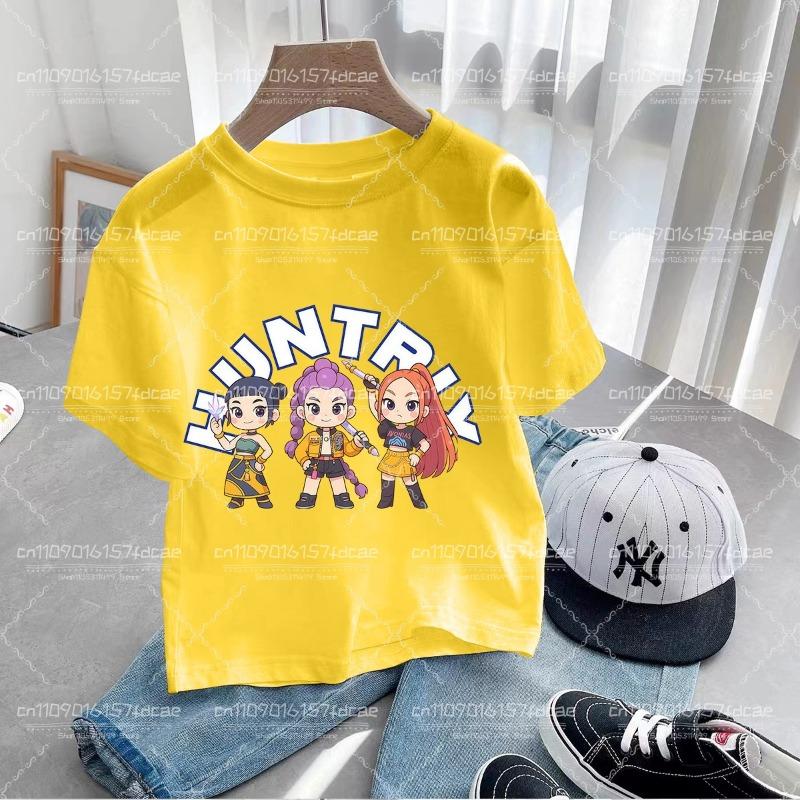 Kawaii Shirt Capybara Graphic Kids Tshirts Summer Short Sleeve Tees Cartoon Animal Boys Girls Clothes Tops Y2K Children T-shirt