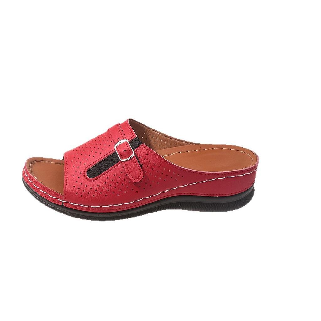 Cool Slippers Women's Muffin Thick Bottom with Skirt Casual Open-toed Versatile Beach