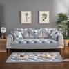 Cotton Plaid On The Sofa Fundas Sofas De Dos Y Tres Plazas Couch Covers Square Floral Backrest Armchair Sofa Chaise Cover Lounge