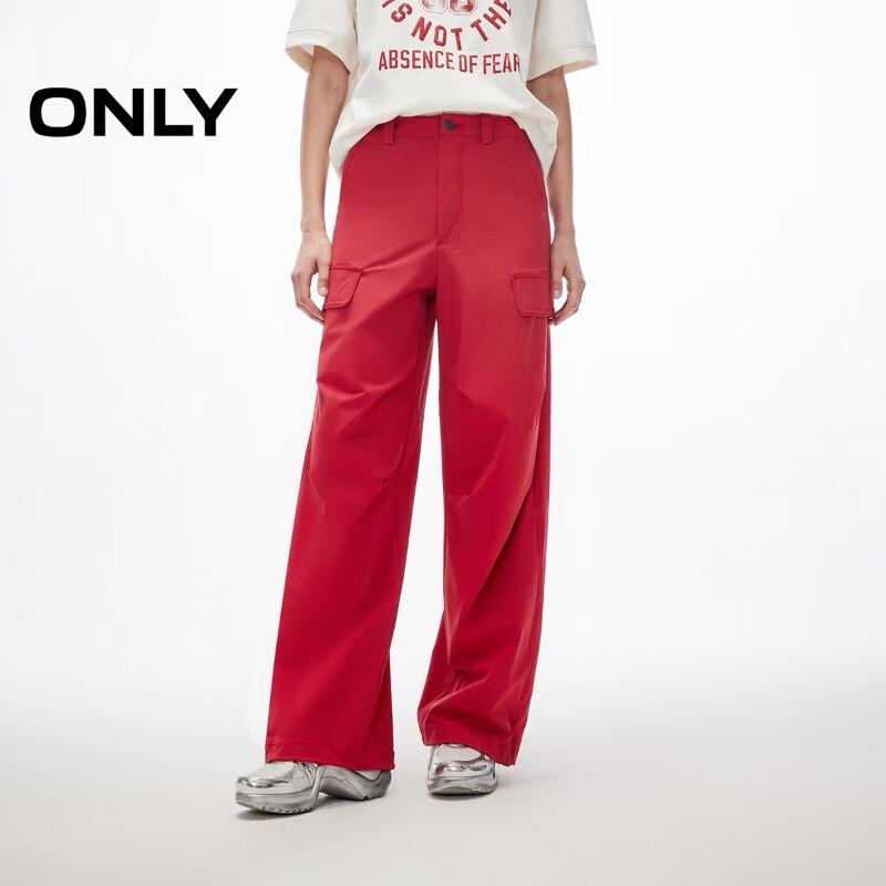 

ONLY Women s 2025 Summer Cargo Cuffed Wide-Leg Pants S