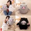 Cute Dark Cat Plush Toy For Halloween Gift 20cm Height