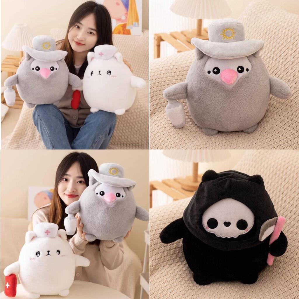 Cute Dark Cat Plush Toy For Halloween Gift 20cm Height