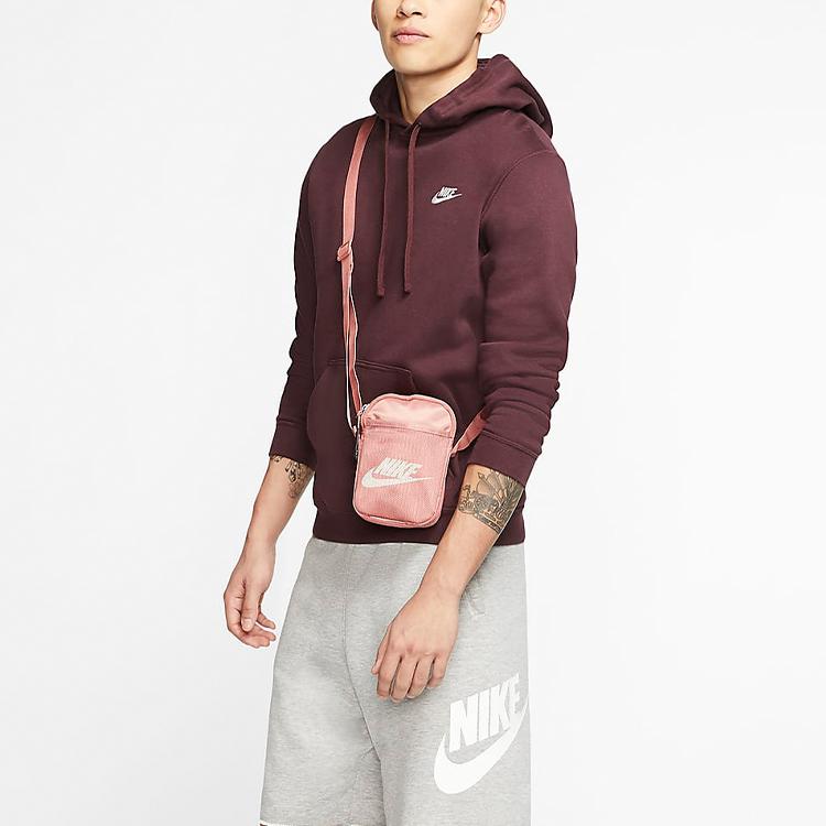 Nike Heritage Multifunctional Fashion Casual Sports Nylon Crossbody Bag Unisex Bags Canyon-Pink BA5871-689
