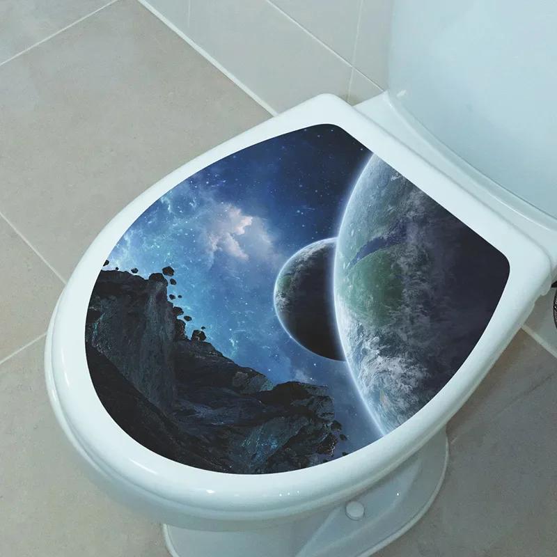 Mehrere Stile Unterwasser Tier Muster Toilettendeckel Aufkleber Badezimmer Dekoration Badezimmer Abnehmbares Gemälde Wandbild Toilettendeckelbezug