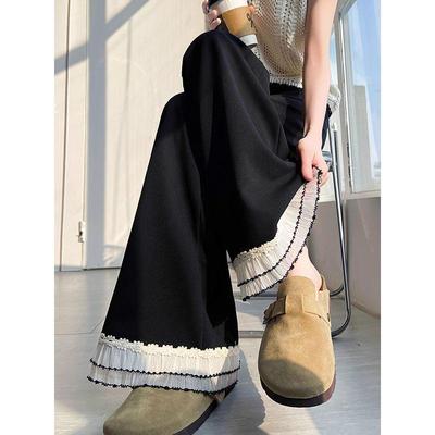 Women's High-Waisted Loose Wide-Leg Summer Pants, Slimming Straight-Leg Trousers, Drapey Casual Plus Size With Sun Protection.