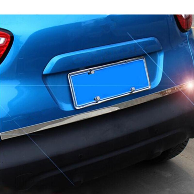 Styling Cover Stainless Steel Rear Door Bottom Tailgate Frame Plate Trim Lamp Trunk For Renault Captur 2015 2016 2017 2018