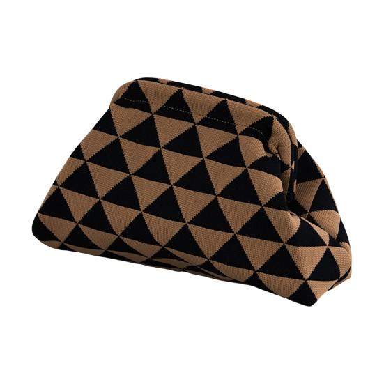 Dámská psací taška s pruhovaným potiskem, barevně sladěný tvar knedlíku, velká kapacita, léto