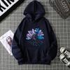 New trend pattern print spring and autumn loose casual fashion women's hooded sweater