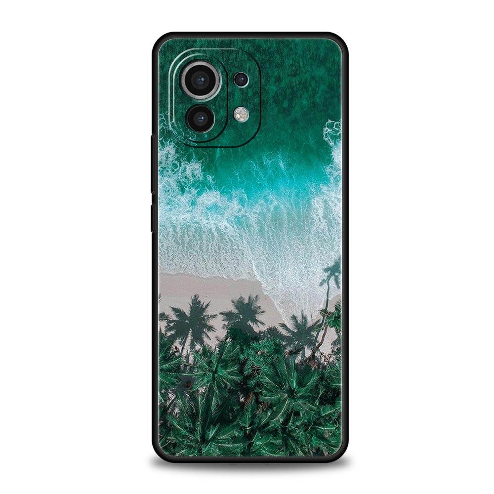 Meerblau Himmel Strand Handyhülle Für Xiaomi 13 12 11 Lite 12T 11T 10T 9T Mi Poco X5 M4 M3 X4 X3 Pro F5 F4 F3 GT 5G Schwarze Hülle